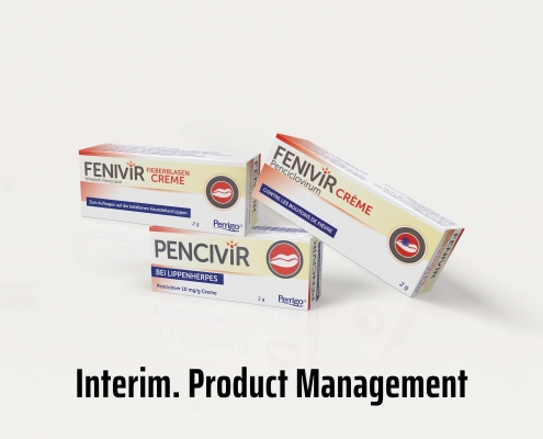 Packshots von Fenivir bzw. Pencivir als Symbolbild für das interimistische Product Management in der DACH-Region